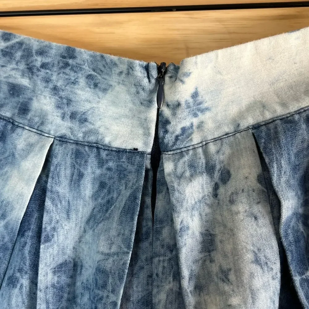Blue Ice Dyed or Tie Dye Ankle Length‎ skirt 29